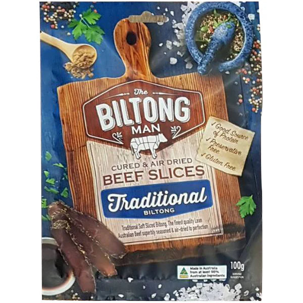 The Biltong Man Traditional Beef Biltong 100g