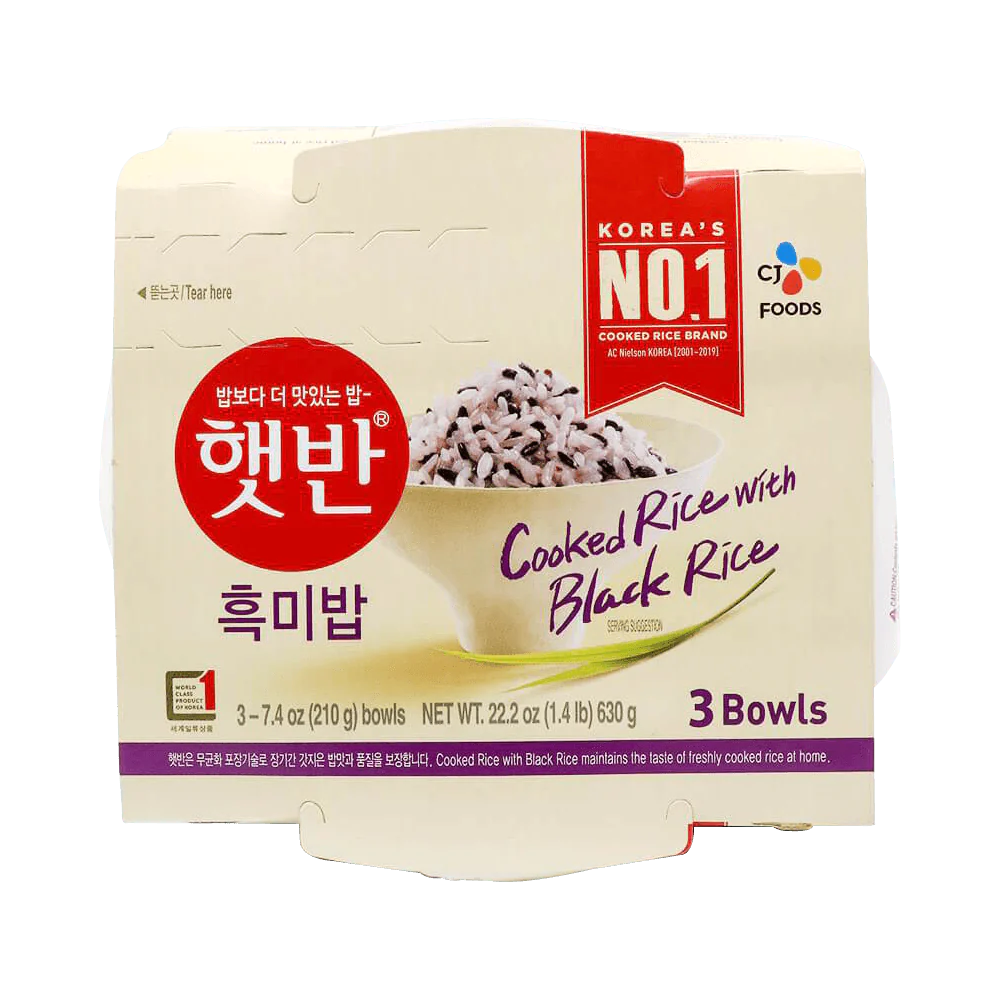 Cooked Black Rice (3 Bowls)