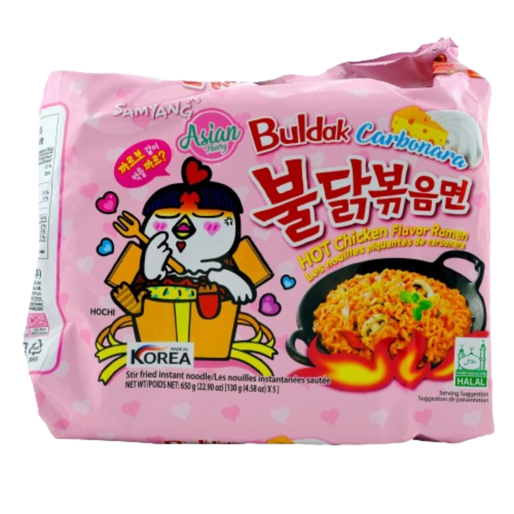 Samyang Buldak Carbonara Hot Chicken Flavour Ramen (5 Pack)