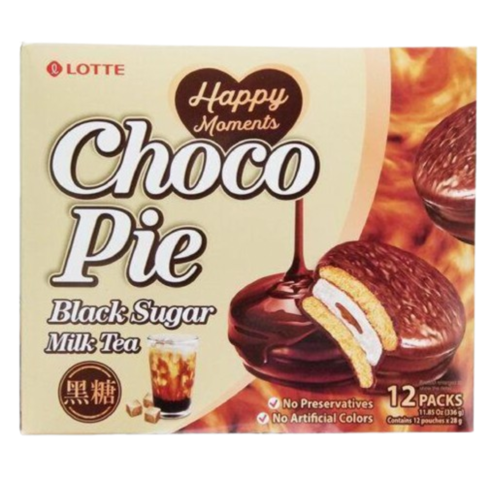 Lotte Choco Pie (Black Sugar Milk Tea 12 Pack)