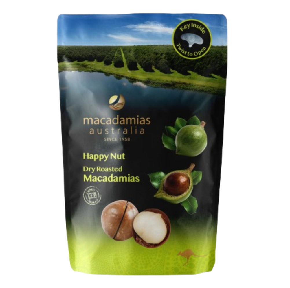 Macadamias Australia, Happy Nut (Dry Roasted Macadamias)