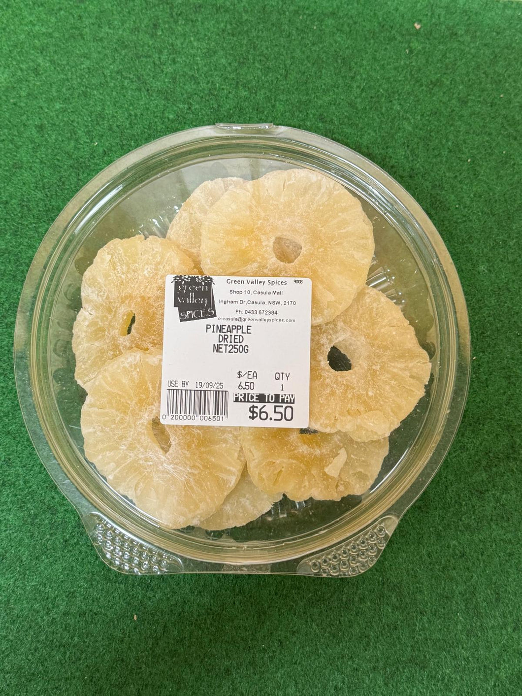 Dried Pineapple 250g