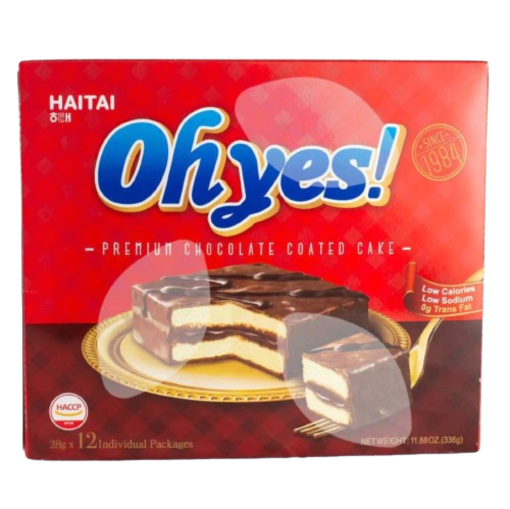 Haitai Oh Yes Chocolate Coated Cake (12 Pack)