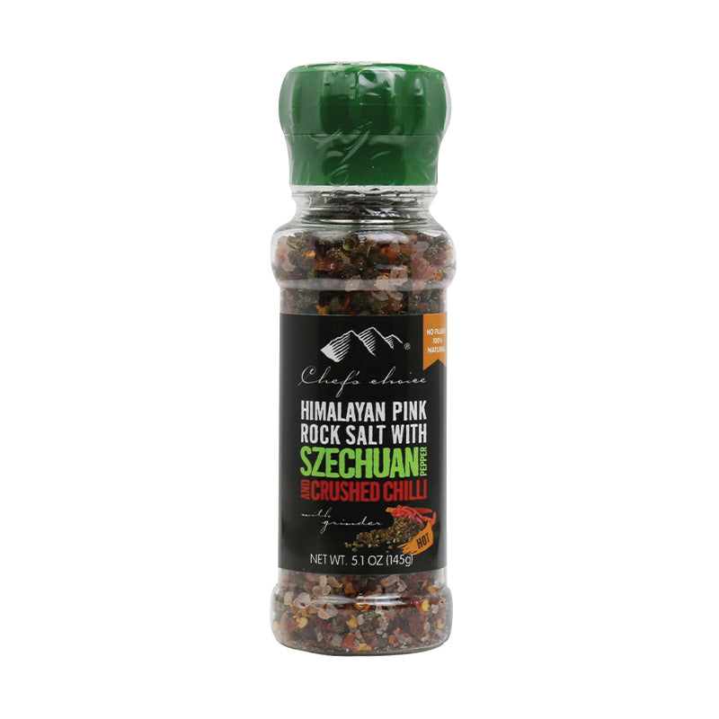 Himalayan Pink Rock Salt with SZECHUAN Pepper and CRUSHED CHILLI